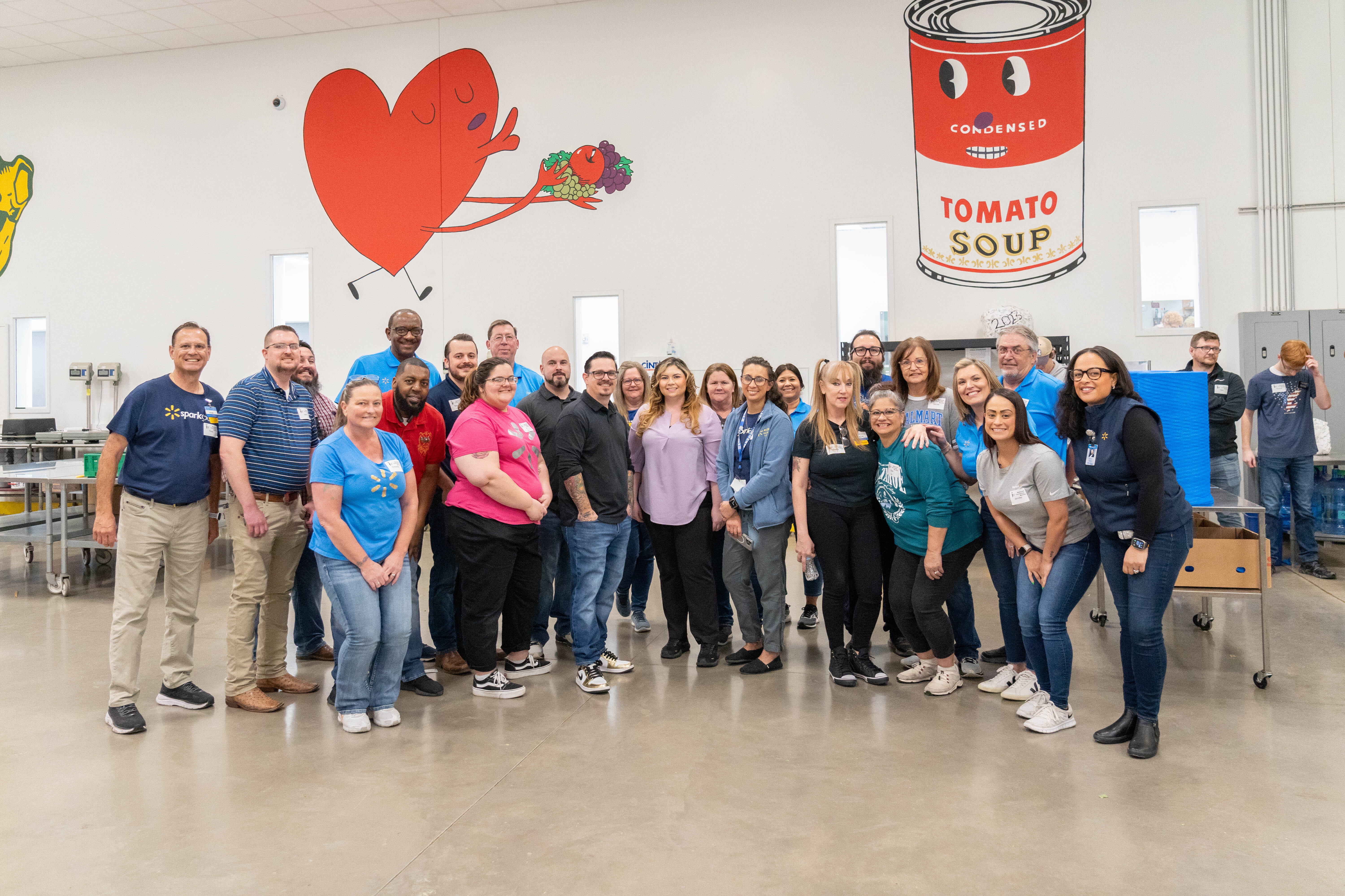 Walmart employees volunteering at the Central Texas Food Bank
