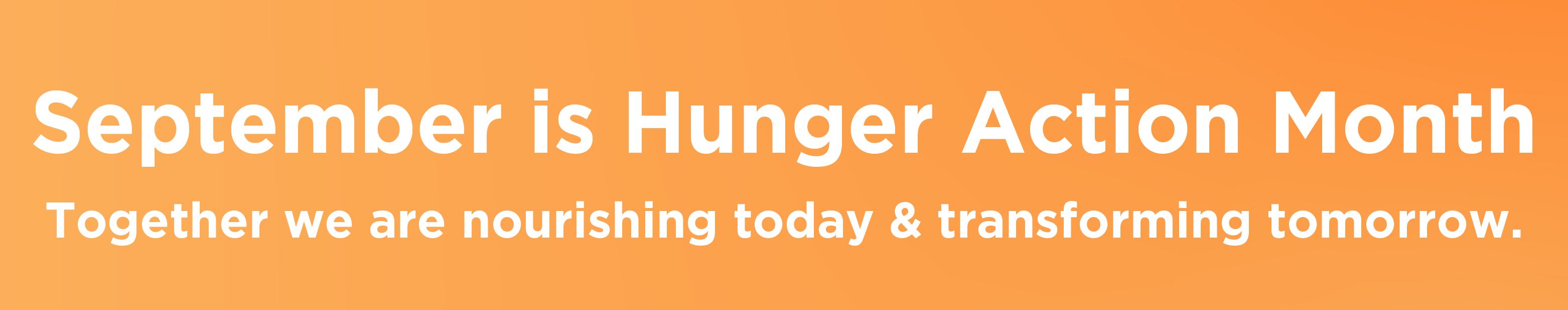 September is Hunger Action Month